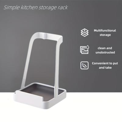 Porta Mestolo Fai da Te in Acciaio Inossidabile per Casa, Organizzatore da Cucina Senza Montaggio, Supporto per Cucchiai Resistente al Calore e all'Acqua, Supporto per Coperchi di Pentola