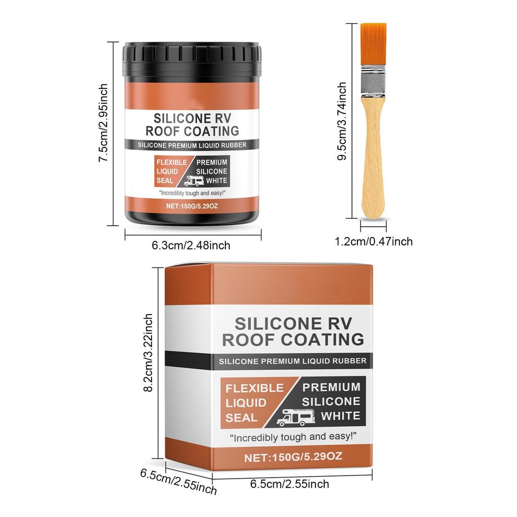 For Trailer Roof Repair Roof Coating Professional 150G Leak Repair Liquid Waterproof Paint For Repair Home Camping Travel