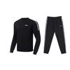 Li Ning Loose Logo Round Neck Long Sleeve Pullover Sweatshirt Comfortable Breathable Long Pants Casual Sports Suit AWDU915-1+YKLU333-1