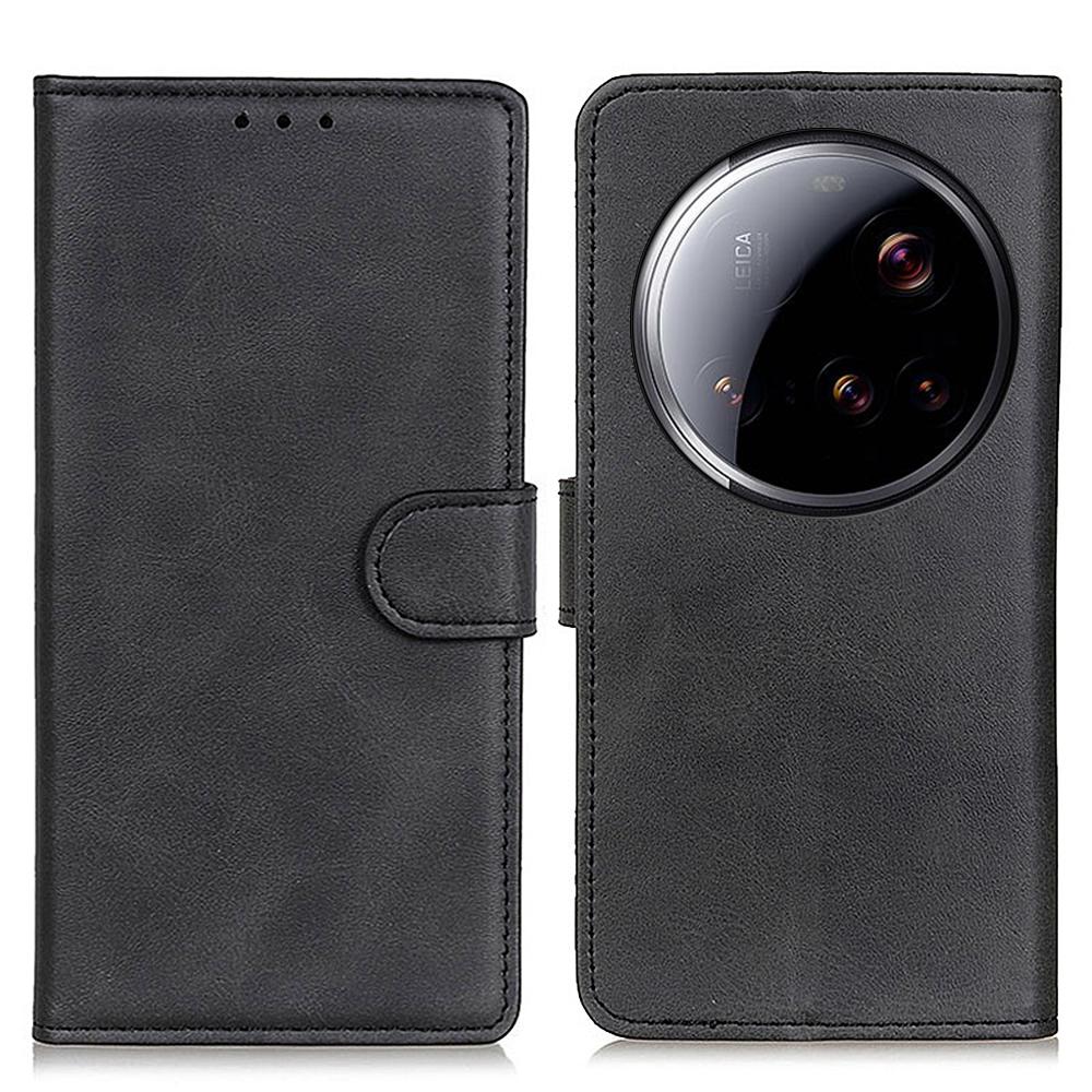 For Xiaomi 15 Ultra Case Cowhide Texture Leather Wallet Stand Phone Cover