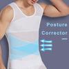 Men Slimming Vest Body Shaper Waist Trainer Sleeveless Thin High Elasticity Mesh Corset Tank Top Undershirt Abdomen Shapewear Fat Burn Fitness Top
