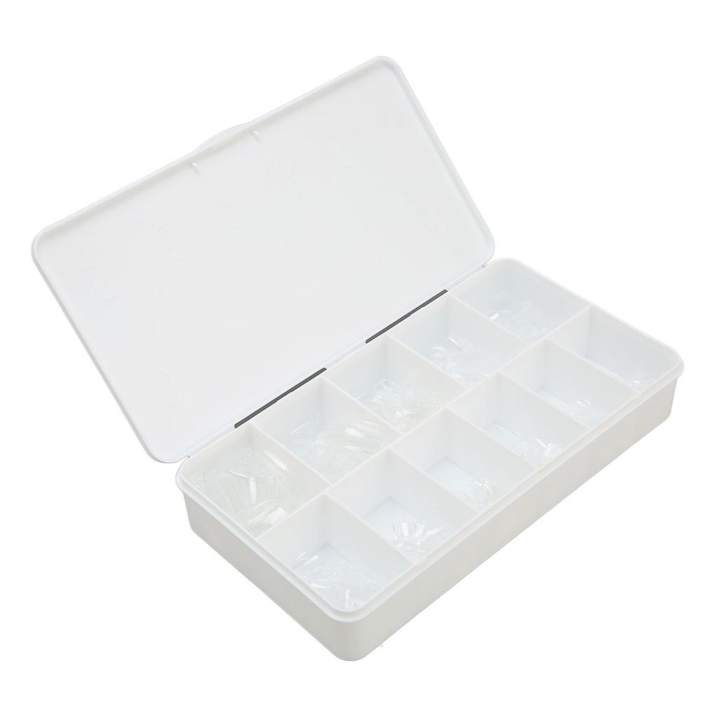 550pcs False Toenail Tips Full Cover Clear Artificial Ultrathin Multi Size Breathable Toe Nail Tips with Storage Box