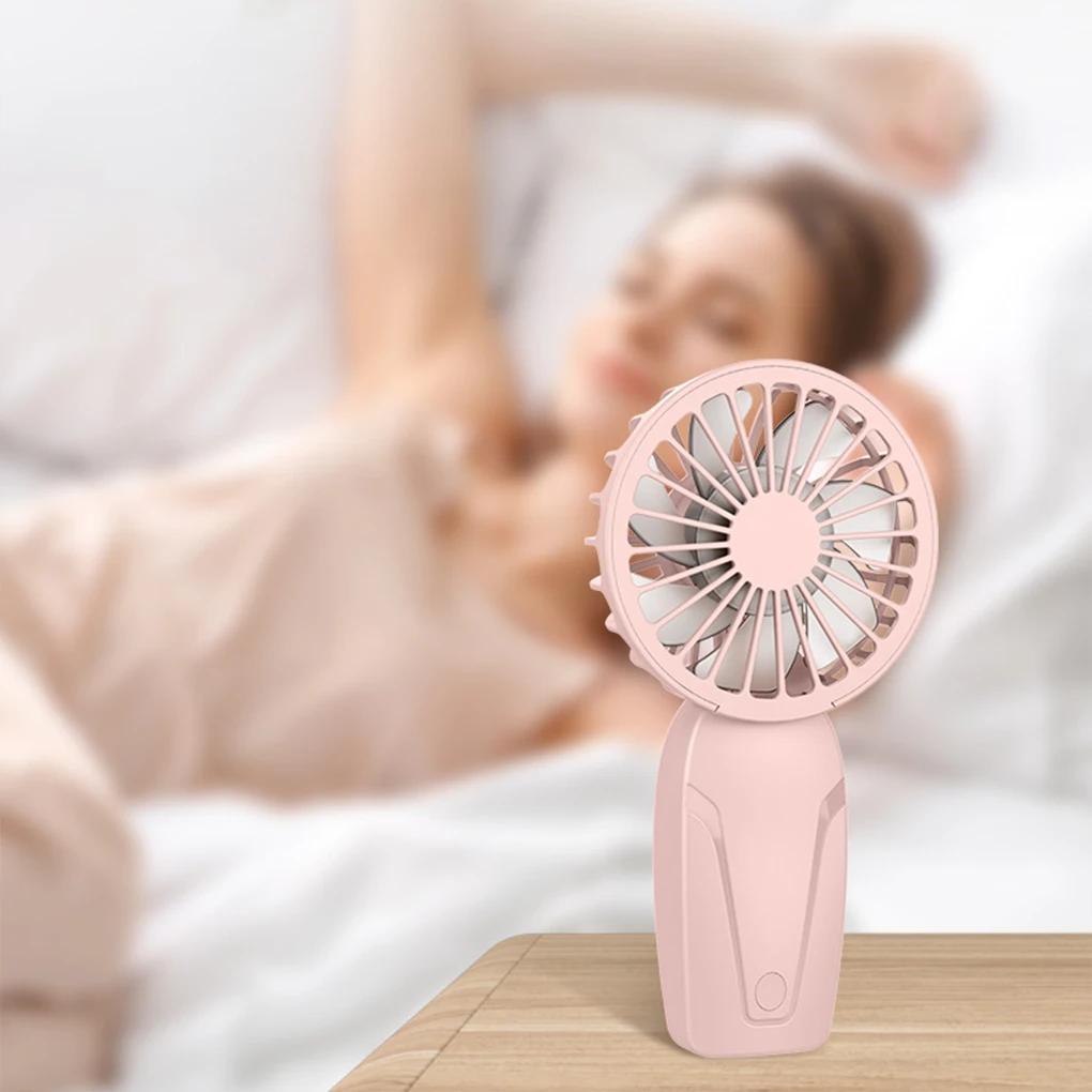 Portable Handheld Small Fan ABS Lightweight Cute Appearance USB Rechargeable Mini Fan For On Go Cooling Portable Mini Pocket Fan