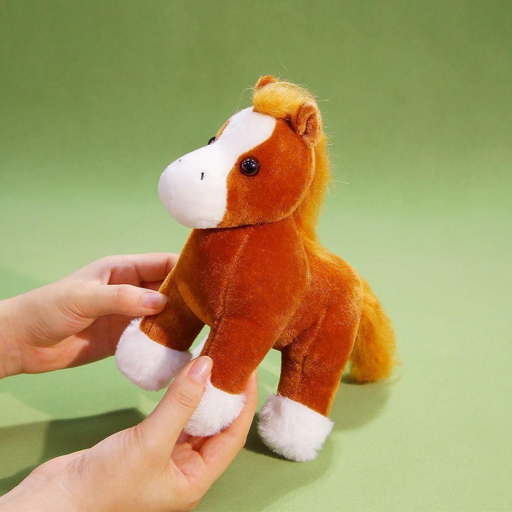 PP Cotton Simulation Stuffered Pony Doll Soft Long Hair Horse Stuffed Doll  New Year