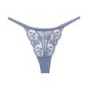 Fransk blondebroderi Sexy Thong Elastisk Lav midje Sexy Perspektiv T-bukser Kvinne