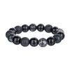 Volcano Stone Snowflake Stone Bead Bracelet Male Retro 12/10/8 Mm Elastic Bead Couple Bracelet