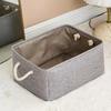 Foldable Linen Fabric Storage Baskets Kids Toys Organizer Clothes and Sundries Storage Box Laundry Basket