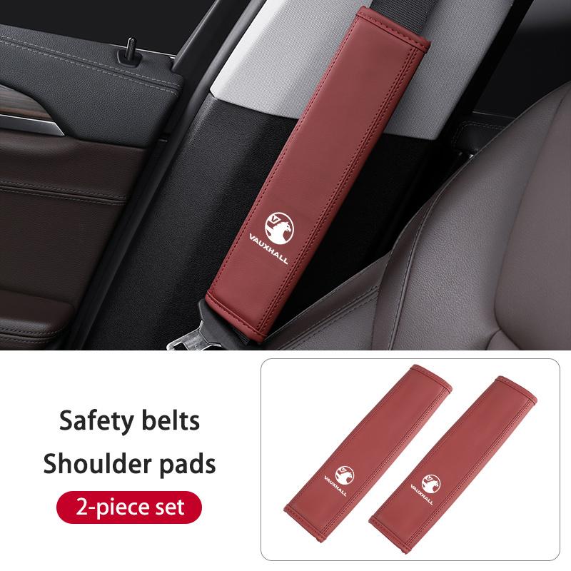 Adjustable Lengthen Car Seat Belt Cover Shoulder Padding Pad For Vauxhall VXR Astra Tigra Zafira Vectra Sign