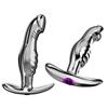 Elegante Butt Plug Metallico con Ingresso Posteriore in Lega di Alluminio