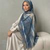 Ramadan Watercolor Modal Hijab Women Bohemian Watercolor Soft Muslim Hijabs Floral Breathable Shawl Wrap Scarf Headscarf Warm