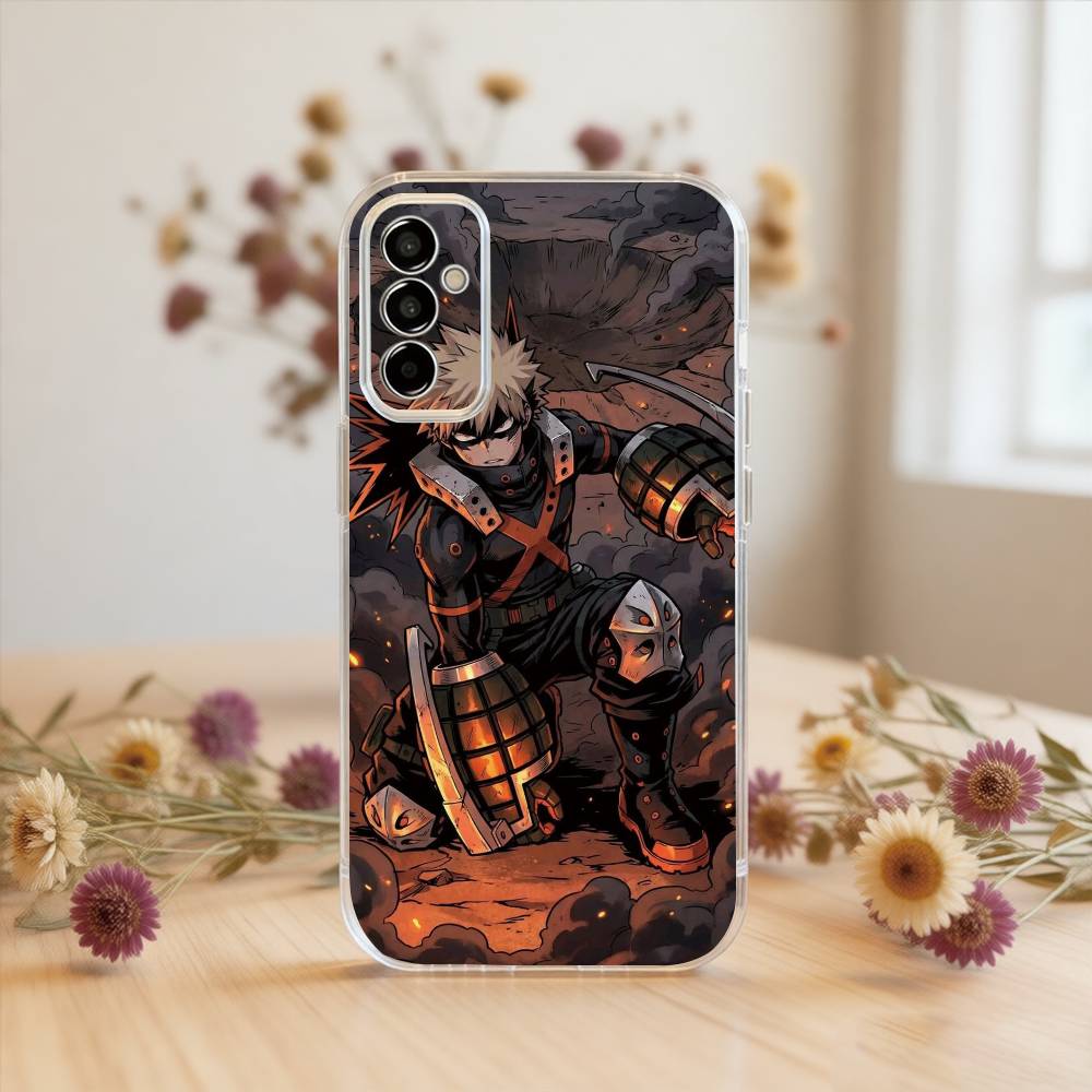 My Hero Academia Katsuki Bakugo Phone Case For SamsungA10,12,20,21S,30,31,40,50,51,52,70,71 Transparent Cover