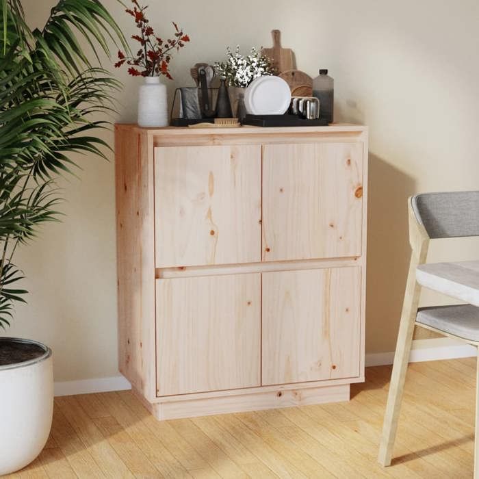 VidaXL Buffet Armoire de Rangement Organisateur de Maison Meuble de Rangement Armoire de Salon Intérieur 60x34x75 cm Bois 813375