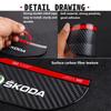 AAAJD1 2PCS Carbon Fiber Car Rearview Mirror Rain Eyebrow Sticker For Skoda S Kodiaq Octavia 2 3 Yeti Karoq Rapid Fabia VII VRS