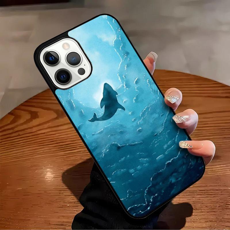 Beautiful Blue Whale Painting Phone Case For iPhone 17 Air 16 15 14 13 12 11 Pro Max Max Plus Bumper Case Cover