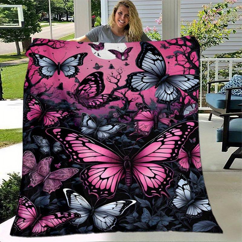 1pc. Fantasy Butterfly Moonlight Garden Blanket - Home Decor, Office Blanket, Outdoor Throw, Gift for All Seasonsz041713
