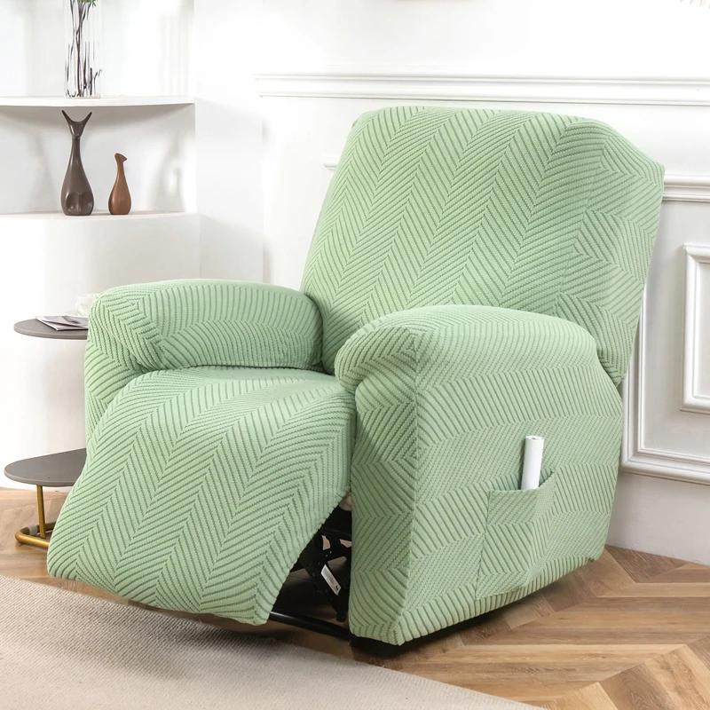 1/2/3 Seater Jacquard Recliner Sofa Cover for Living Room Stretch Single Couch Slipcovers All-inclusive Armchair Slipcovers Home