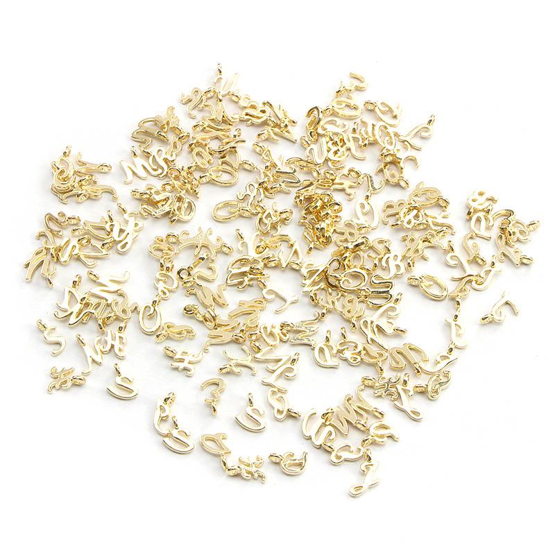 

52 шт./лот случайные смешанные формы золотые подвески-шармы для инструментов для самостоятельного изготовления ювелирных изделий