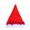 Santa klobouk pro dospělé Plyšový červený sametový Santa klobouk s mašlí/slunečnicí/zvonkem/sněhovou vločkou dekorací pro vánoční večírek dárek