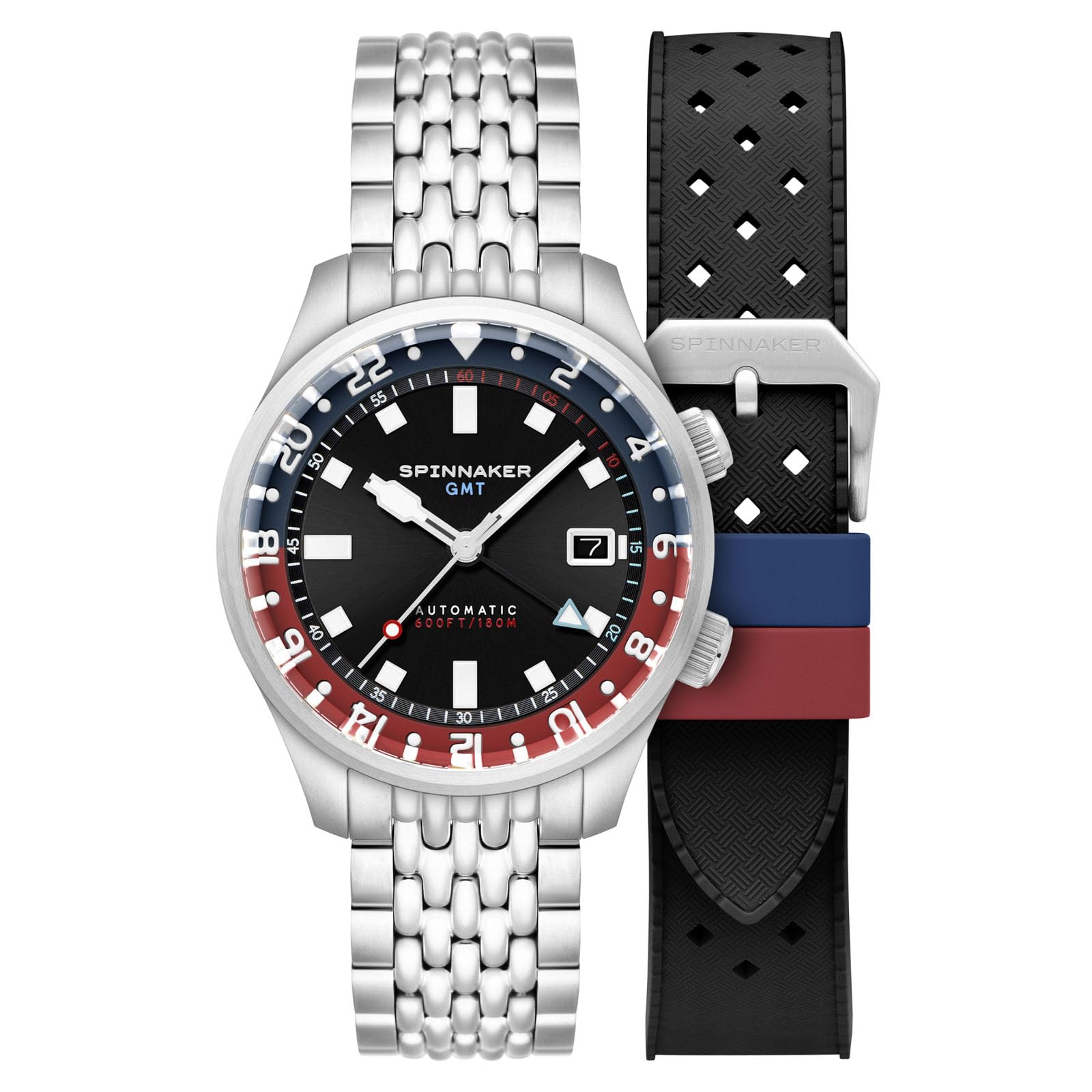 

Bradner GMT Automatic Automatic 18 ATM Water Sapphire Black [SPINNAKER] Watch, Winding, Resistant, Crystal, Dial, SP-5121-55, Men s [Authentic] чорний