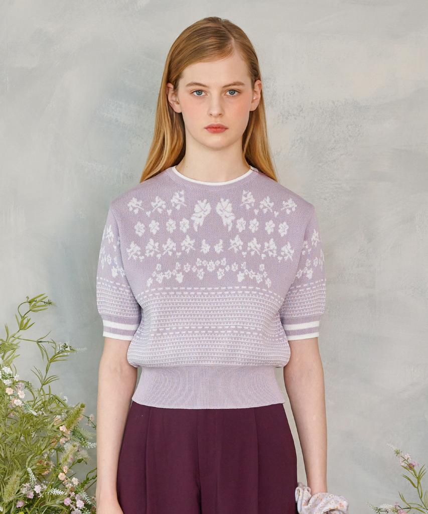 Baitalssain Flower Crop Knit (2Colors)