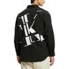Calvin Klein Letter Split Point Collar Long Sleeve Shirt Men Tops Black J322132-BEH