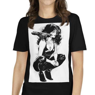 Gothic Girl ONK The Crow Death From Reaper Kurzarm Unisex T-Shirt