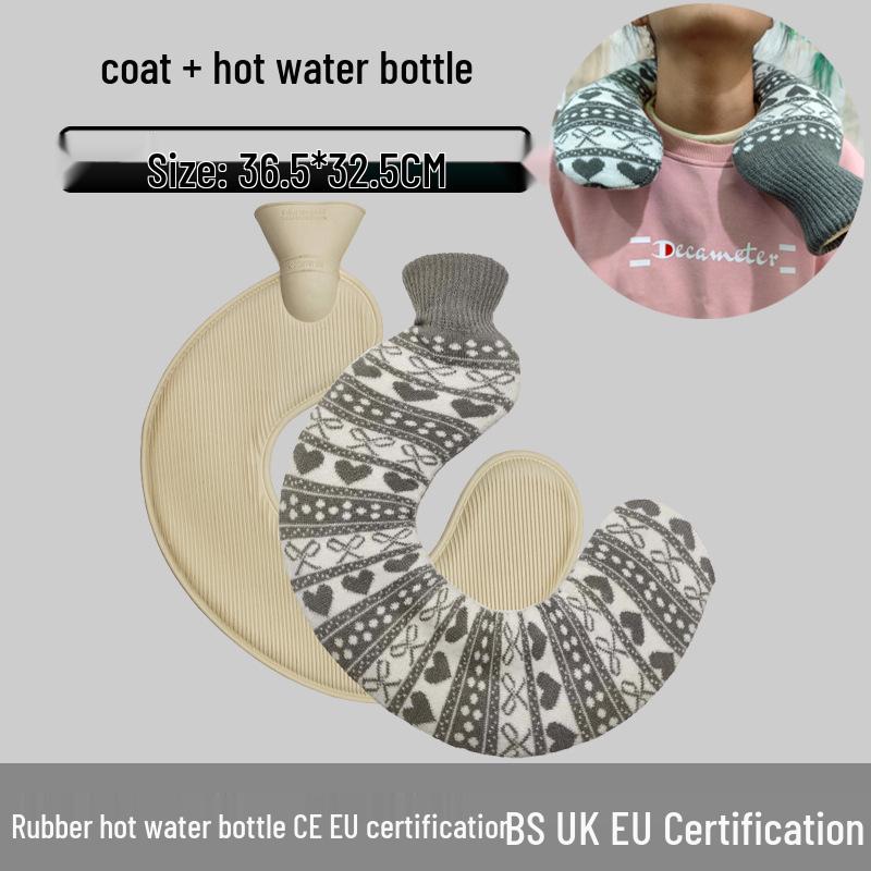 Explosion-Proof Hot Water Bottle: Rubber Design for Stomach and Feet, Long-Lasting Warmth