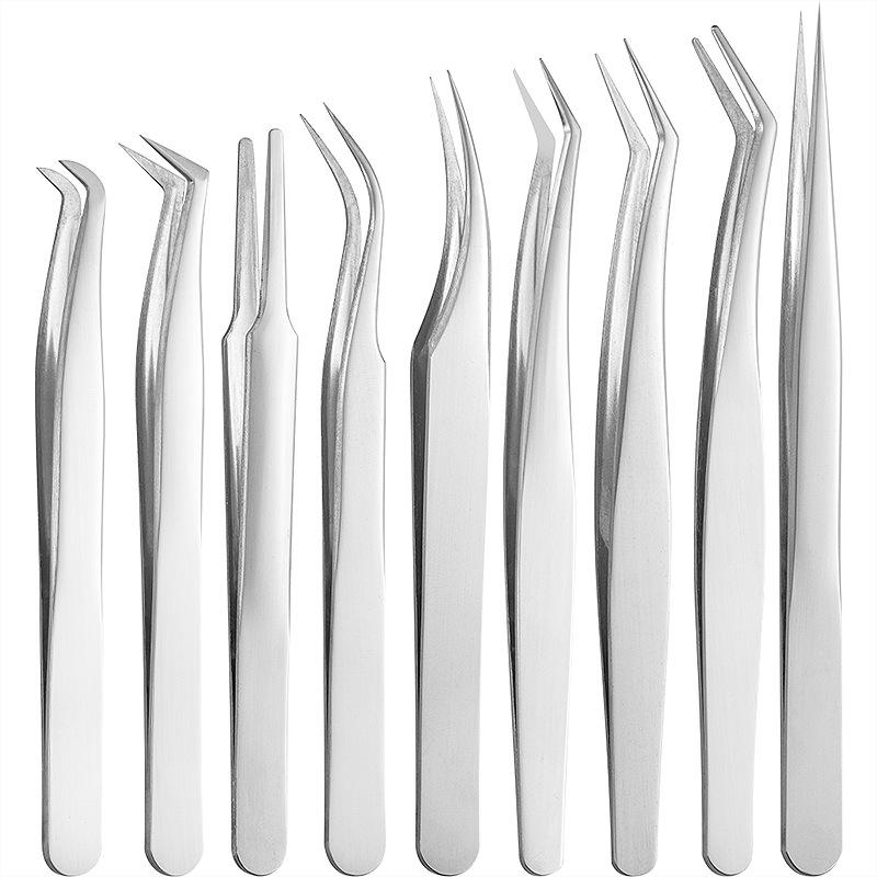 Eyelash Curler & Tweezers Set: Gold Feather Design for False Lashes and Extensions
