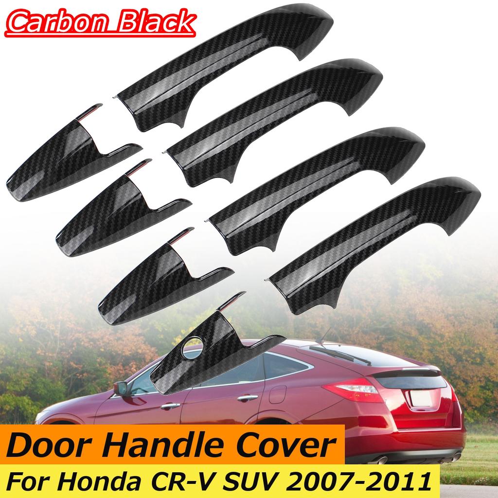 8Pcs Set ABS Chrome 4 Door Handle Cover Covers Trim For Honda CR-V CRV 2007-2011