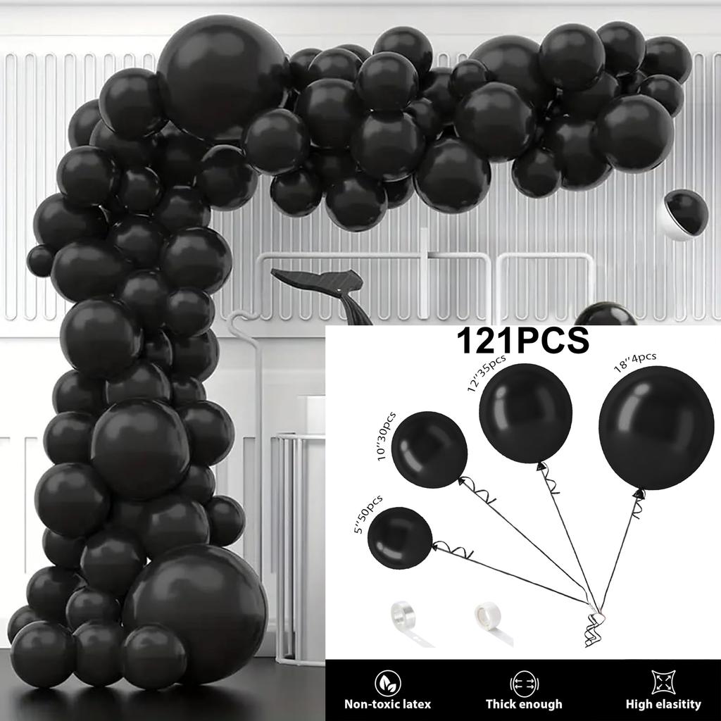 121PCS Multi-color Latex Balloon Set Suitable for Birthday Parties, Weddings, Valentine's Day Party Decoration