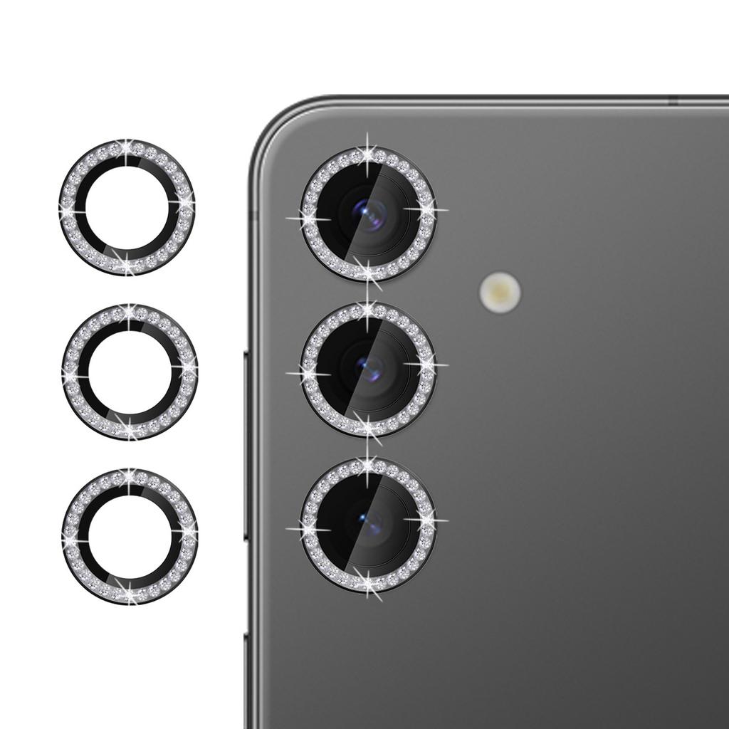 For Samsung Galaxy S23 FE Camera Lens Protector Diamond Ring Design Tempered Glass Lens Film