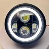 Motorcycle LED Headlight: 4-Bead Full Circle, High Brightness, Waterproof, Improved Heat Dissipation.
