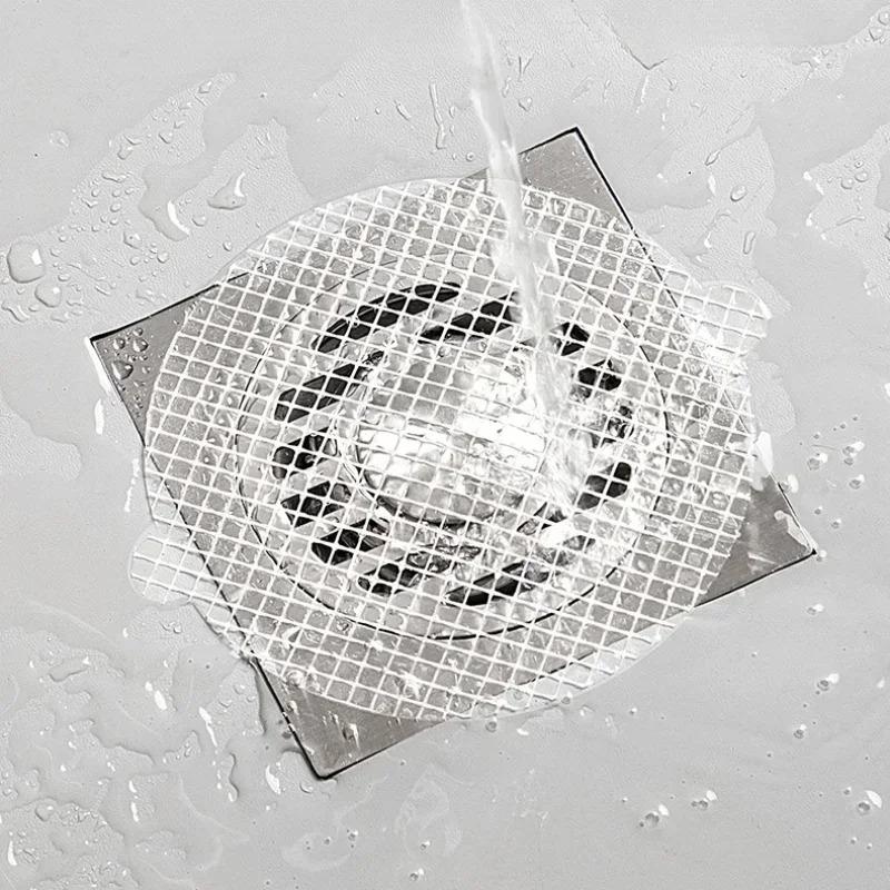 Einweg Haarfänger Tierhaare Duschabfluss Netzfilter Netzabdeckung Sieb für Badezimmer Badewanne Küchenspüle Abflussloch