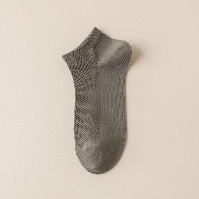 1/5/10 Perechi de Șosete de Vară pentru Bărbați Bumbac Pur Plasă Respirabile și Absorbante de Transpirație Șosete Scurte Culoare Solidă Deodorante Șosete de Afaceri pentru Bărbați