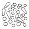 Stainless Steel Carbon Galvanized Safety Buckle Climbing Ring Clasps Charm Accessories For DIY Necklace Bracelet Jewelry Making