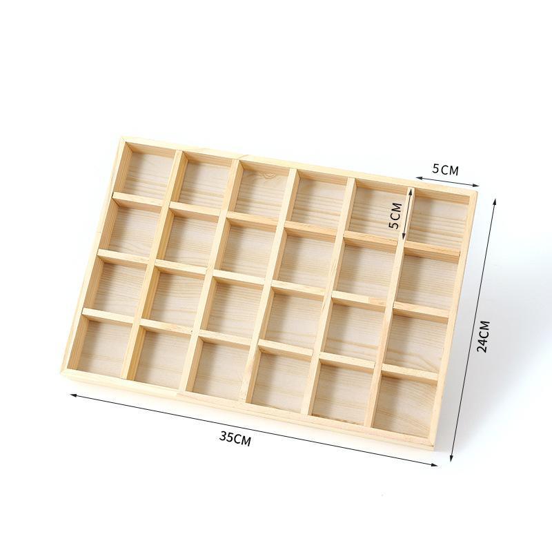 1Pcs Wooden Stackable Exquisite Jewelry Display Holder Portable Ring Earrings Necklace Organizer