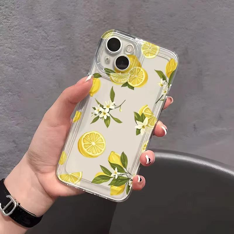 Summer Fruit Lemon Flower Clear Phone Case For Xiaomi Mi 15 T Pro 14T 13T 12T Mi 17 Pro 15 14 13 12 11 Lite 5G Silicone Cover