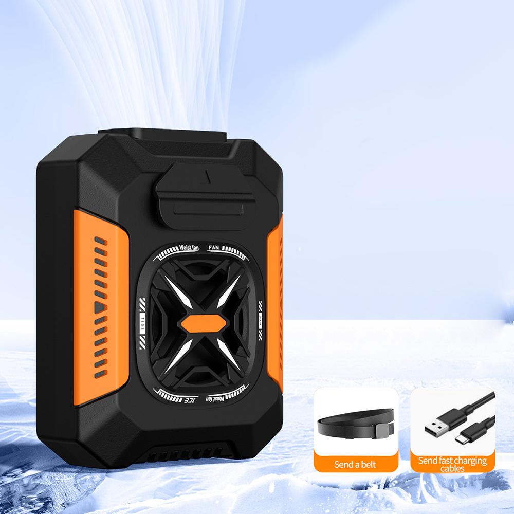 5000Mah Waist Fan Portable Hanging Neck Fan Wearable Shirt Fan With 3 Speed Personal Cool Clip Belt Fan For Outdoor Travel