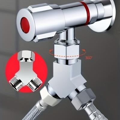 G1/2 Thread Y-Valve Diverter 3 Way Three Way Connector Faucet Inlet Valve  Washing Machine