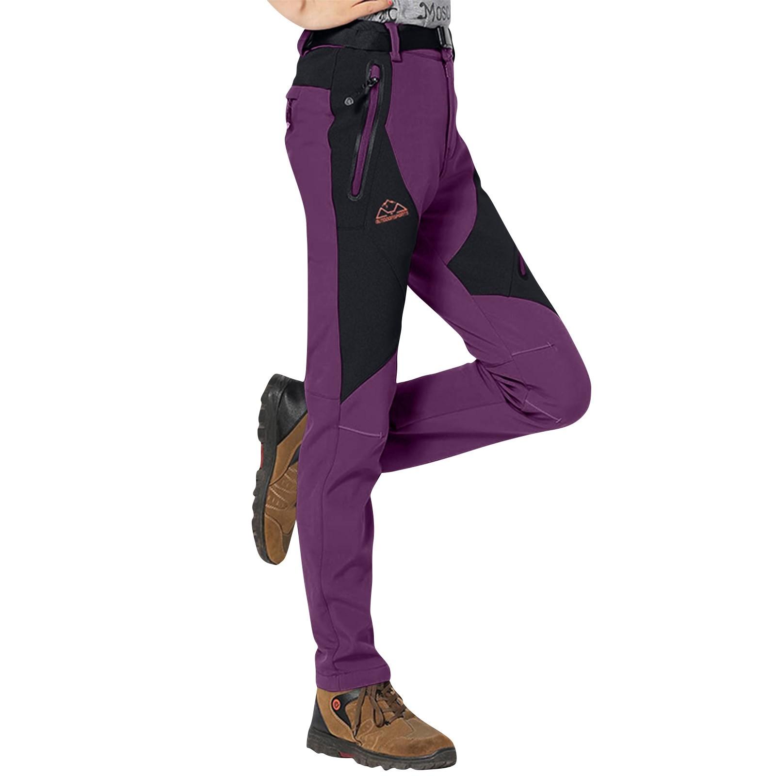 

Женские водонепроницаемые дышащие дождевые штаны плюшевые ветровки женские брюки XXL фиолетовый