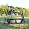 Lightweight Folding Camping Cookware Hanging Rack Shelf Portable Aluminum Alloy Outdoor BBQ Tool