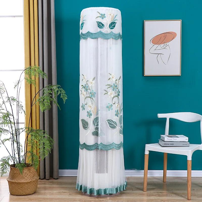 Polyester Romantische Bestickte Klimaanlagenabdeckung Zarte Klimaanlagen-Staubschutzhülle Rundlichkeit Sonnenschutz