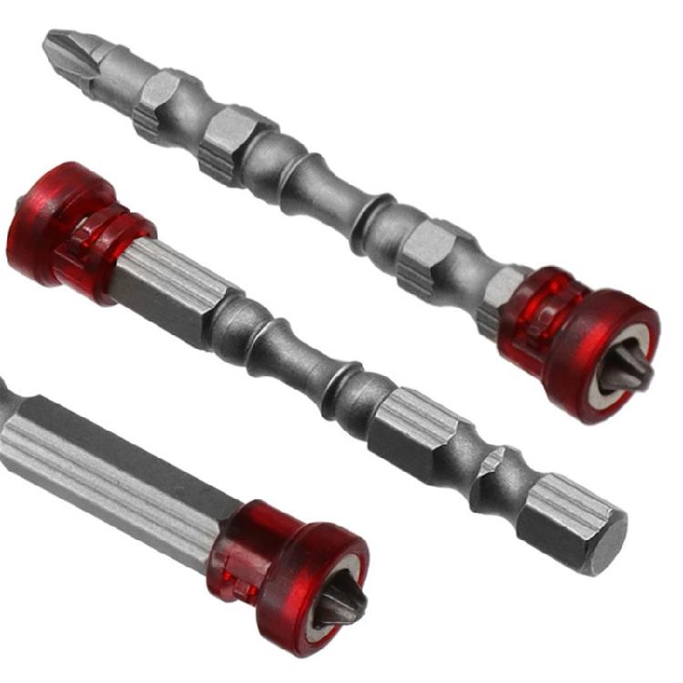 Shock Absorbing Magnetic Screwdriver Heads Double/Single End Steel Improved Durability Suitable For Building Repair Work