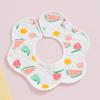 Class A Newborn Baby Saliva Towel Crepe Waterproof Petal Bib Autumn Winter Children Eating Cartoon Cotton Bib