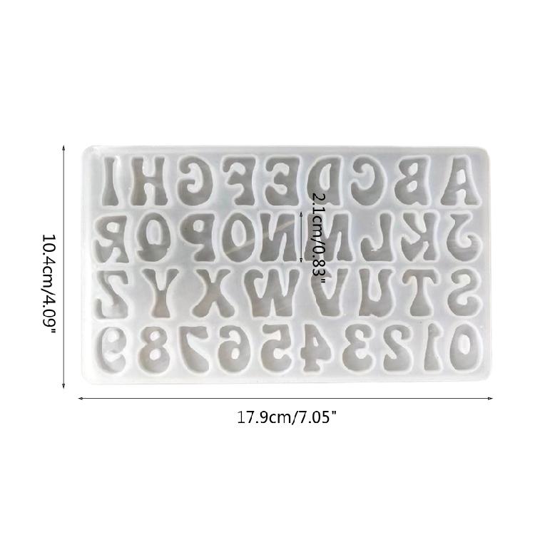 Letter Resin Casting Molds DIY Alphabet Number Casting Mold Jewelry Craft Tools