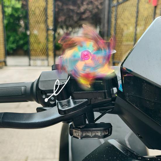 1/2/4/6Pcs Car Ornaments with Light Cool Dynamic Rotating Design Easy Installation Aircraft Shape Motorcycles Bicycles Decorations
