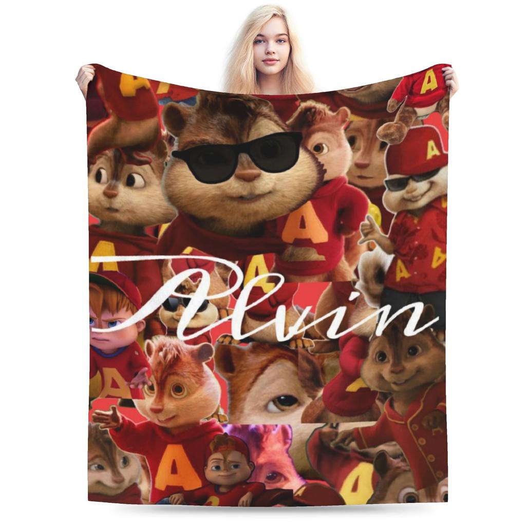 Alvin and the Chipmunks Accessories Blanket Lightweight Thin Flannel Throw Blanket Cozy Quilt