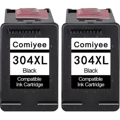 2 Black Compatible Ink Cartridges for HP 304 XL 304XL Compatible for DeskJet 2620 2630 2632 3720 3730 3750 Envy 5020 5030 5032