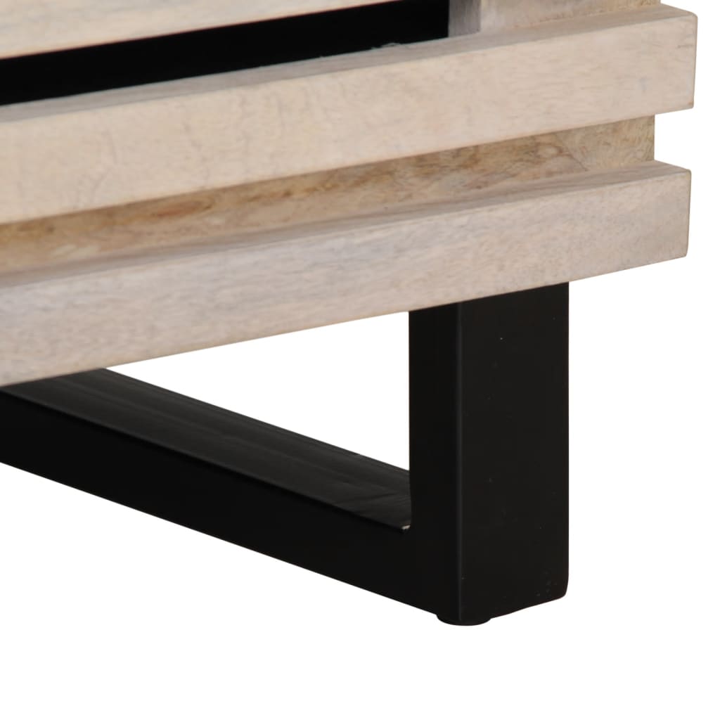 Nightstands 2 pcs. 40 x 34 x 46 cm Bleached Solid Mango Wood