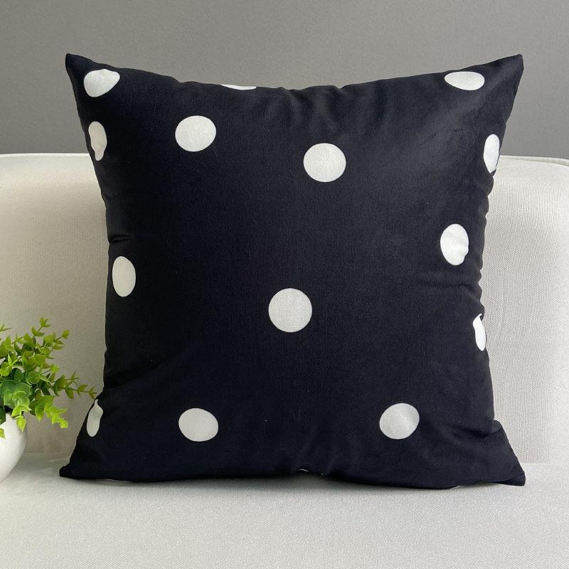 Nordic People Resemble Checkered Digital Printing Short Plush Pillow Covers For Car Sofa Office Cushion Cover Home Goods